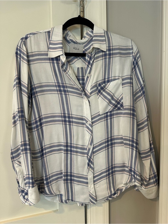 Rails Tops - Rails White, pink, & blue plaid shirt